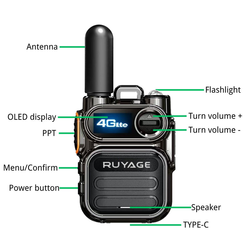 Load image into Gallery viewer, Ruyage X40 Two Way Radio Nationwide LTE Push-to-Talk Walkie Talkie