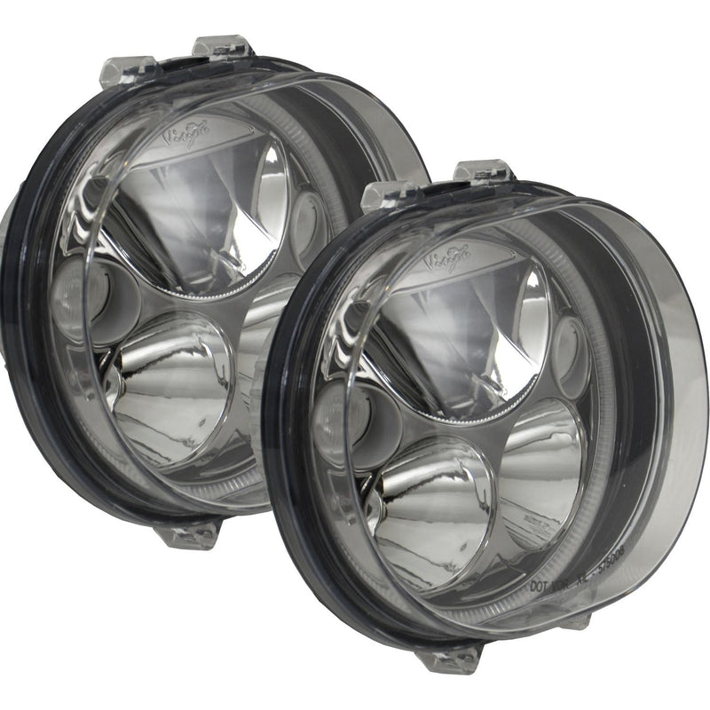 Load image into Gallery viewer, XMC 2004-2013 Road Glide Headlight Replacement Kit Black Chrome | White Halo