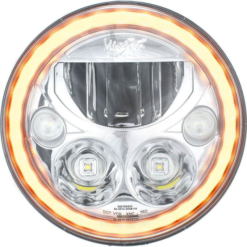 Load image into Gallery viewer, 7 " XMC Motorcycle LED Headlight Chrome | Amber Halo