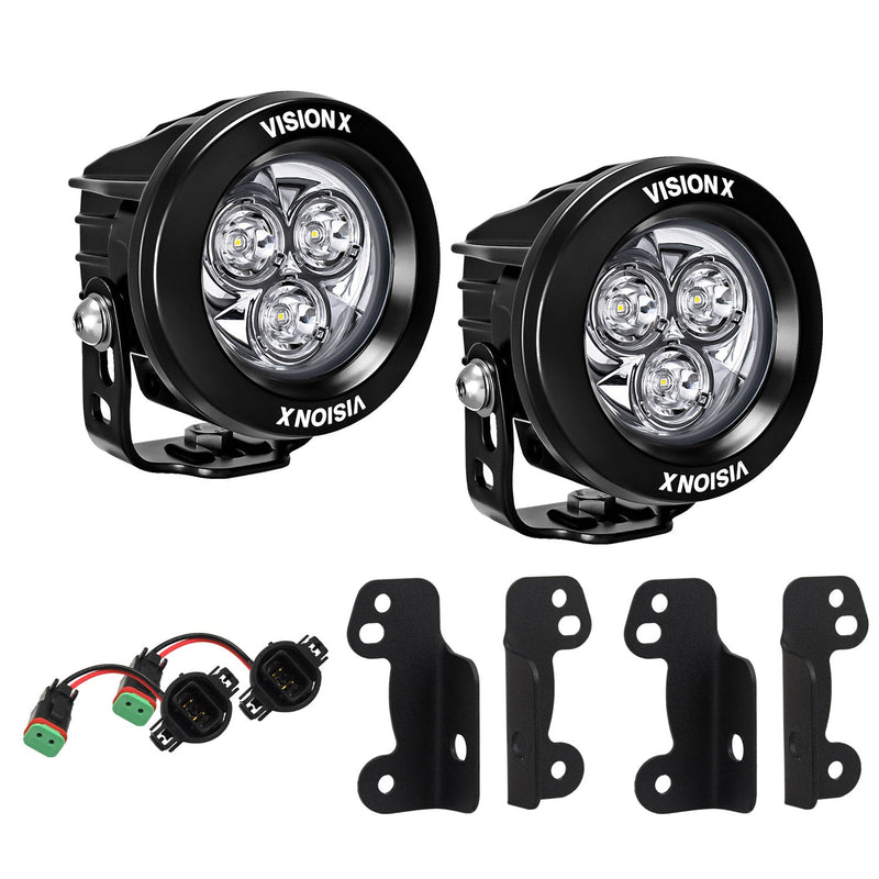 Load image into Gallery viewer, 18+ Jeep JL / '20+ Jeep Gladiator Fog Light Kit with 3.7" Multi-LED Mini Cannons