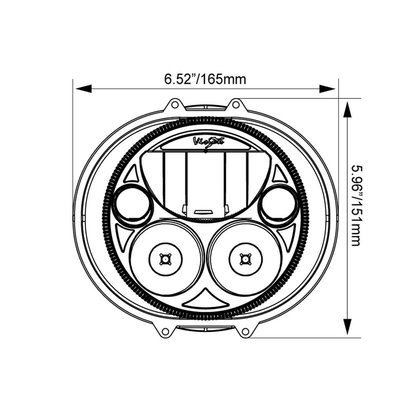Load image into Gallery viewer, 7" XMC Motorcycle LED Headlight Chrome | White Halo