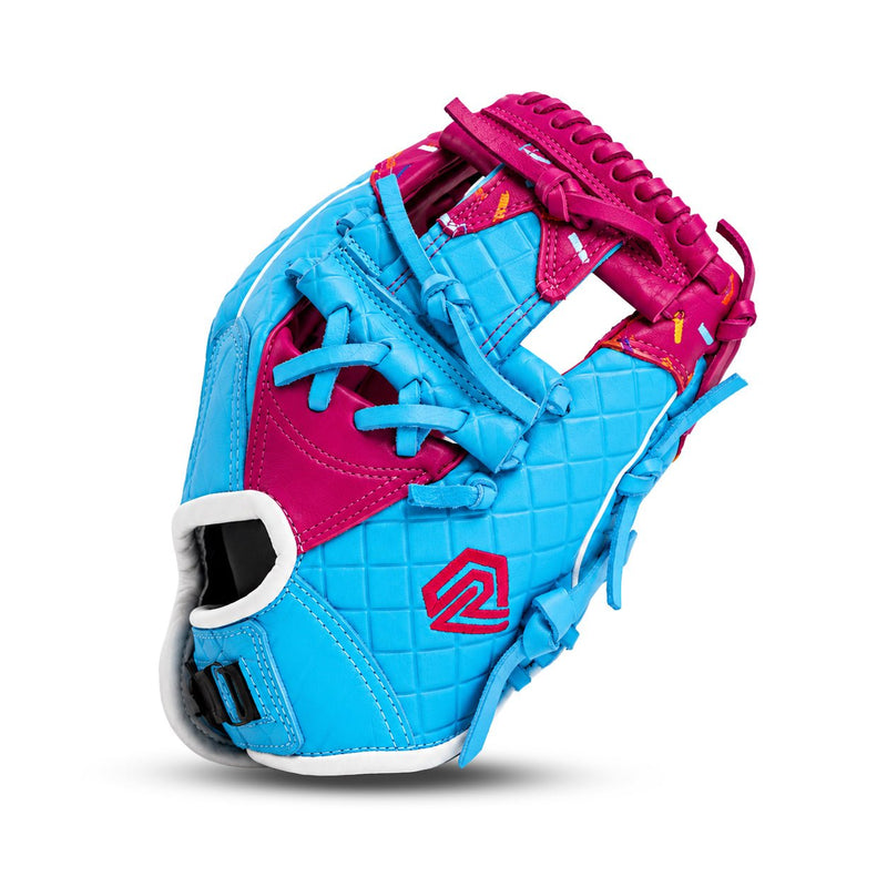 Load image into Gallery viewer, Youth Ball Glove - Ice Cream (Cotton Candy Blue and Pink)