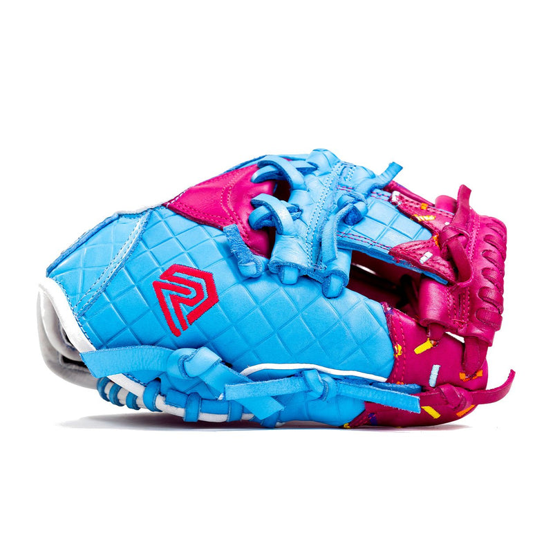 Load image into Gallery viewer, Youth Ball Glove - Ice Cream (Cotton Candy Blue and Pink)