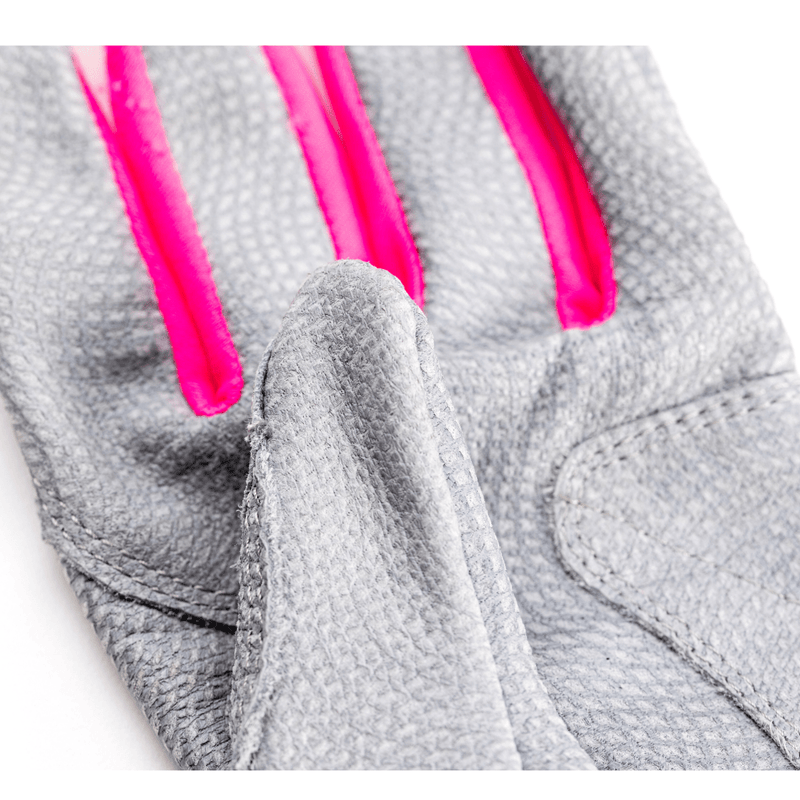 Load image into Gallery viewer, Youth Fastpitch Batting Gloves - Grey and Hot Pink