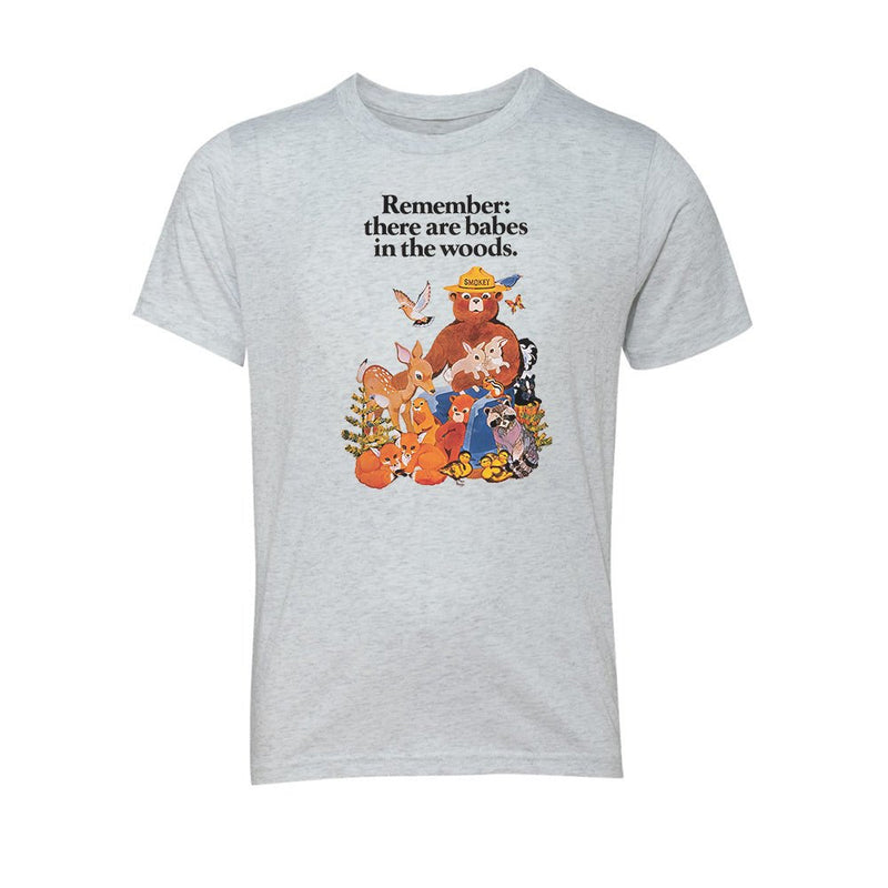 Load image into Gallery viewer, Youth Smokey Bear "Babes in the Woods" Tee