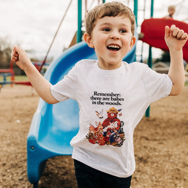 Load image into Gallery viewer, Youth Smokey Bear "Babes in the Woods" Tee