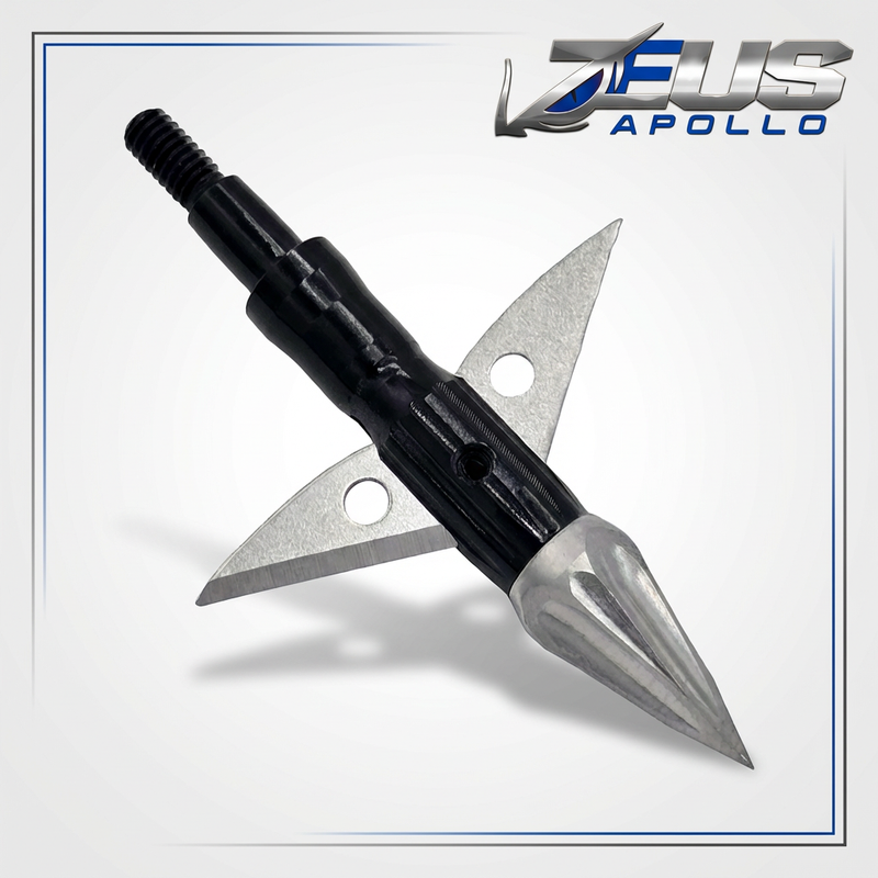 Load image into Gallery viewer, ZEUS APOLLO BROADHEADS (4 PACK)-COMES WITH BOTH 100/125 GR TIPS