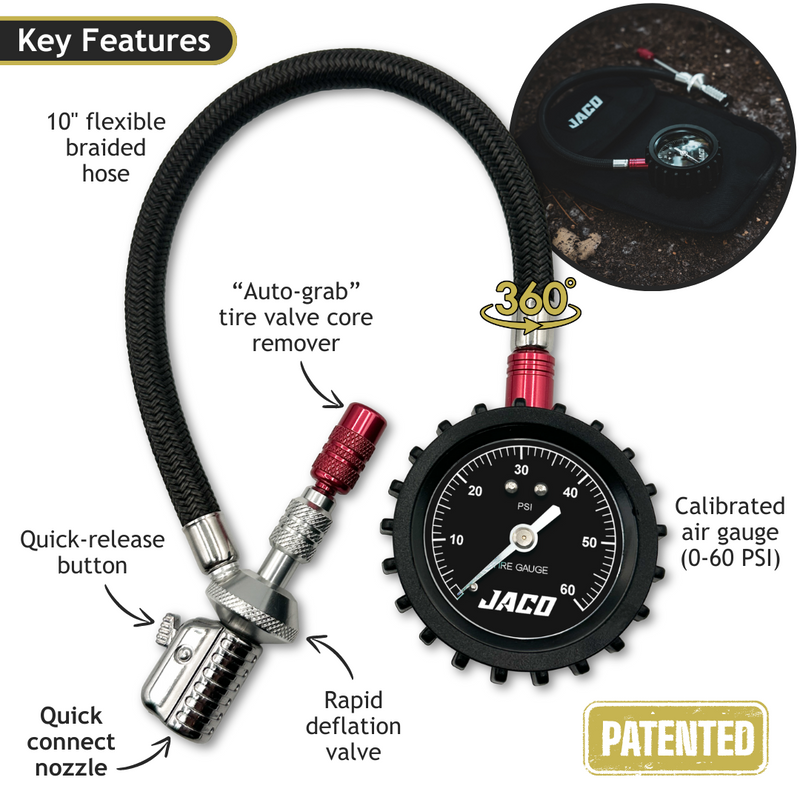 Load image into Gallery viewer, Lightning™ RX4 Tire Deflator with Gauge - 60 PSI | Quick-Connect Rapid Air Down Tool for Off Road 4x4