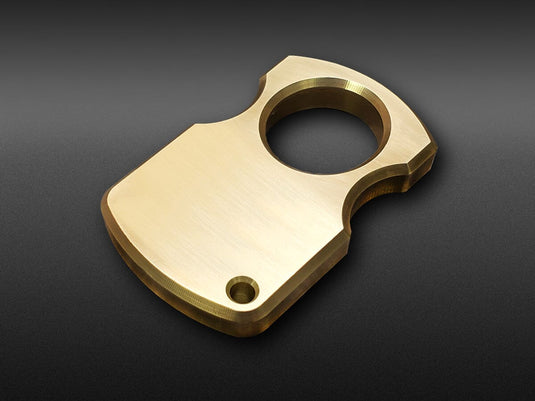 Milspin Brass Knuckle Non-Customizable Single Hole Solid Brass Paperweight (Milspin Logo Only)