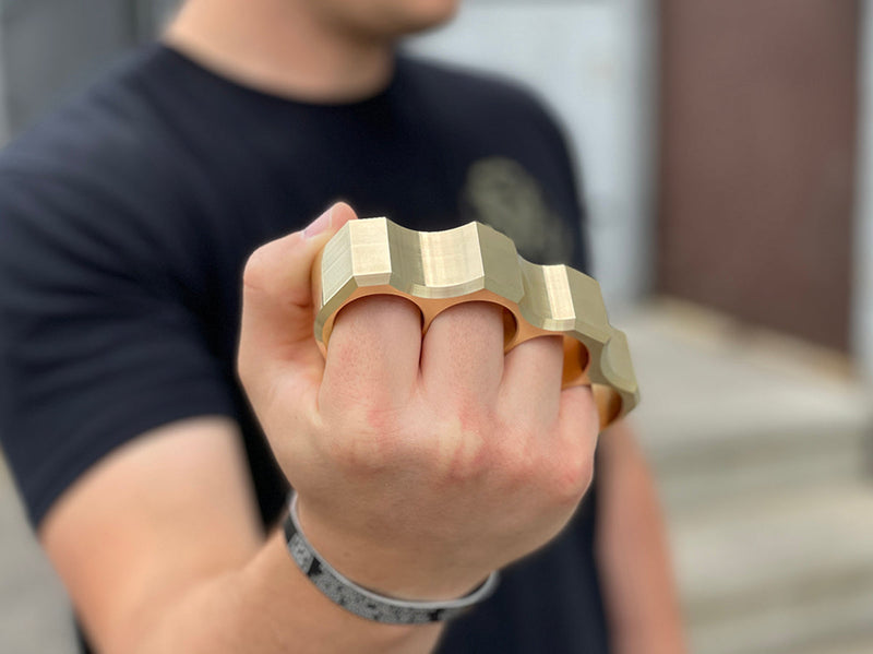 Load image into Gallery viewer, Milspin 2LB Brass Knuckle Non-Customizable Paperweight (Milspin Logo Only)
