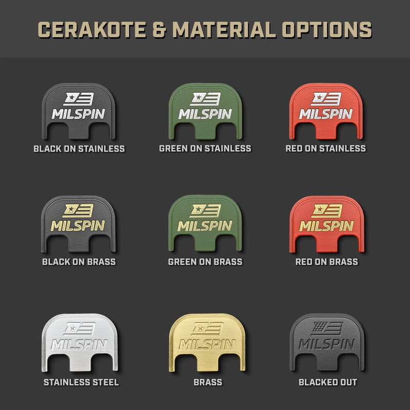 Load image into Gallery viewer, Milspin Custom Engraved NAVY Glock Slide Back Plates (Most Popular)
