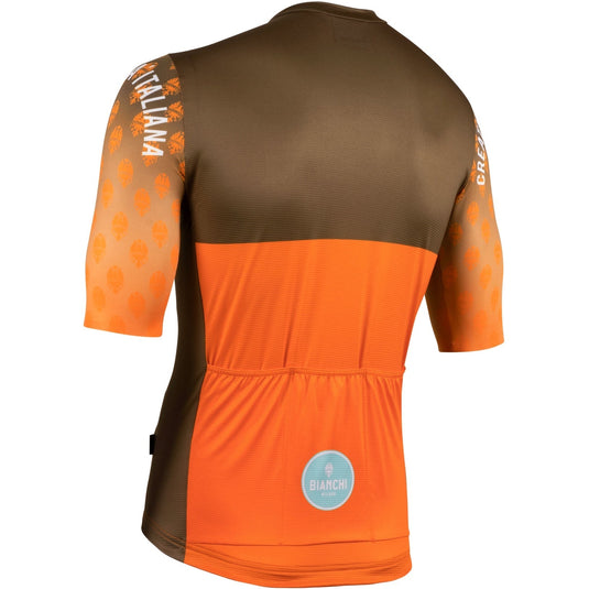 Bianchi Milano Tirano Men's Cycling Jersey (Orange / Olive Green) M, L, XL, 2XL