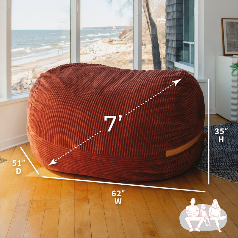 Load image into Gallery viewer, Fuf® 7Ft Foam Bean Bag
