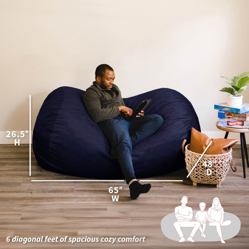 Load image into Gallery viewer, Fuf® 6Ft Foam Bean Bag Lounger
