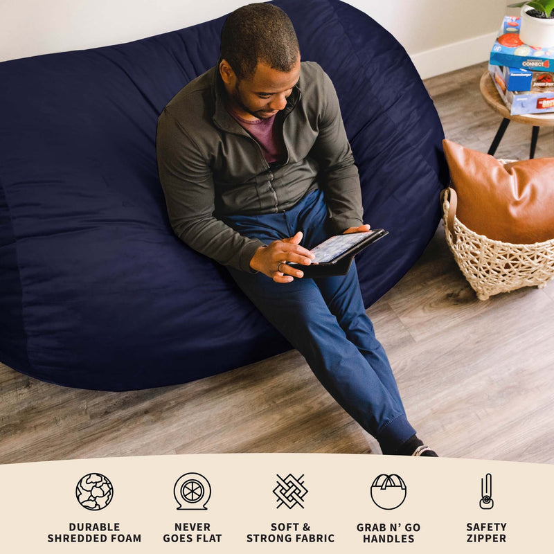 Load image into Gallery viewer, Fuf® 6Ft Foam Bean Bag Lounger
