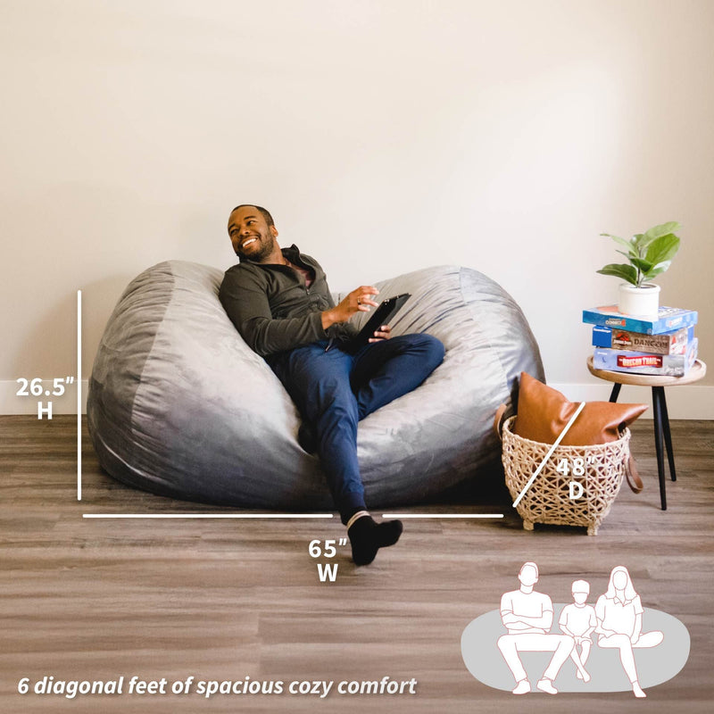 Load image into Gallery viewer, Fuf® 6Ft Foam Bean Bag Lounger
