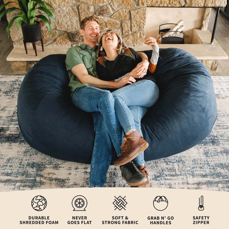 Load image into Gallery viewer, Fuf® 6Ft Foam Bean Bag Lounger
