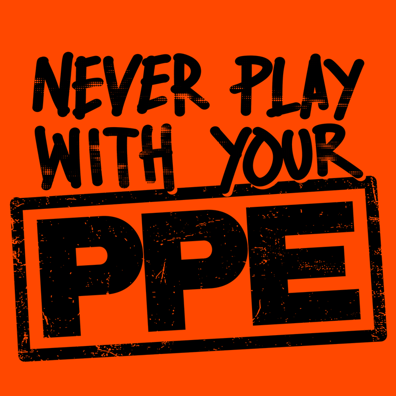 Load image into Gallery viewer, Never Play With Your PPE - Long Sleeve Hi-Vis T-Shirt
