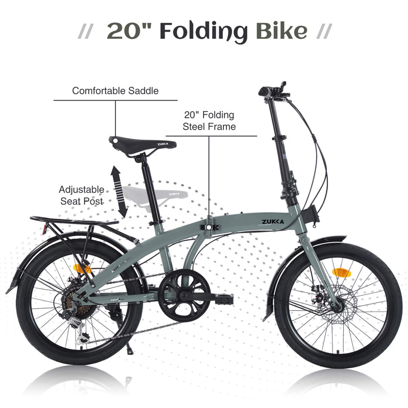 Load image into Gallery viewer, Zukka Crossroll Folding Bike - 20&quot;
