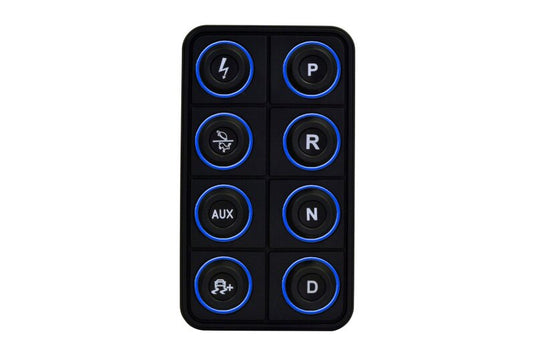 AEM EV 8 Button Keypad CAN Based Programmable Backlighting 30-8400