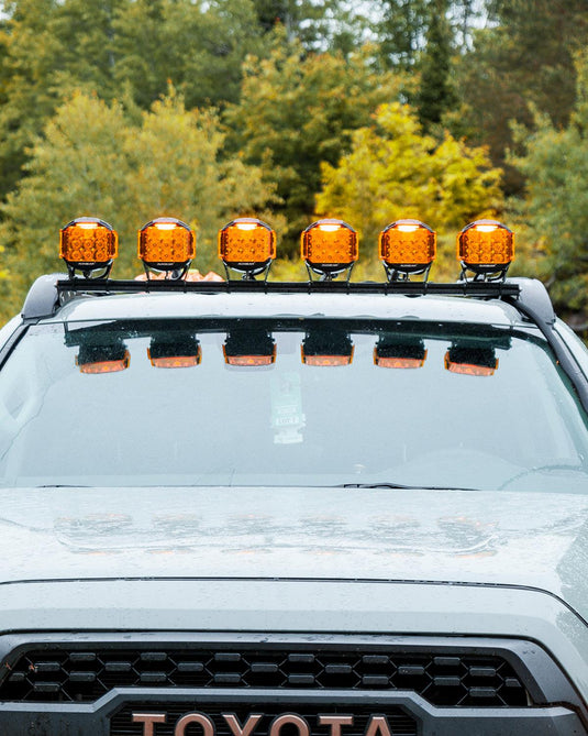 V-MAX Series | 5 Inch 168W 16440LM Combo Beam Side Shooter LED Round Pod Lights with Amber DRL