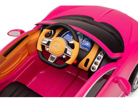Bugatti Battery Powered RC Ride On Car W/Magic Cars® Wireless Parental Control