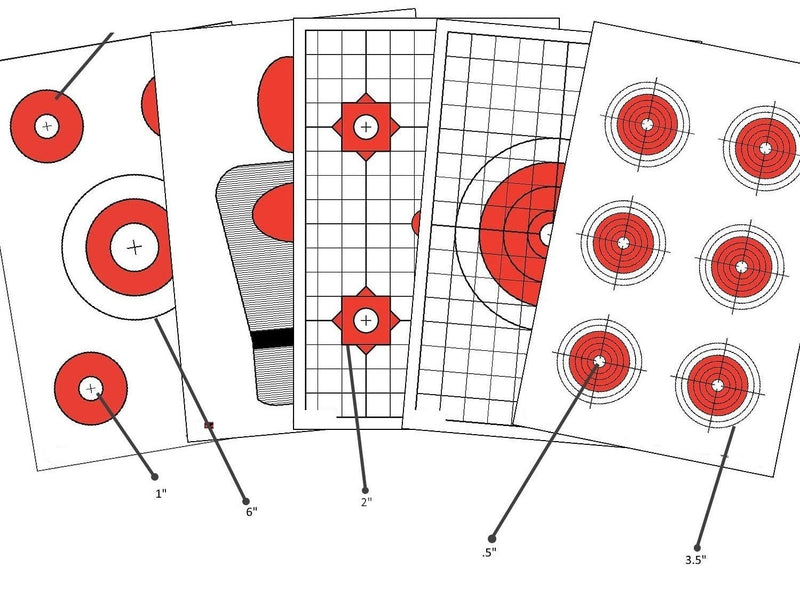 Load image into Gallery viewer, 125 EZ2C Targets Tactical Favorites 5 Styles Paper Targets Bundle 11"x17" USA Made
