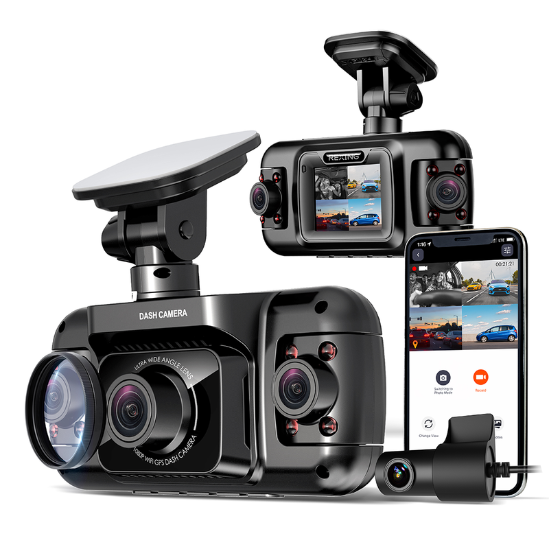 Load image into Gallery viewer, Rexing R4 4 Channel Dash Cam W/ All Around 1080p Resolution, Wi-Fi, and GPS

