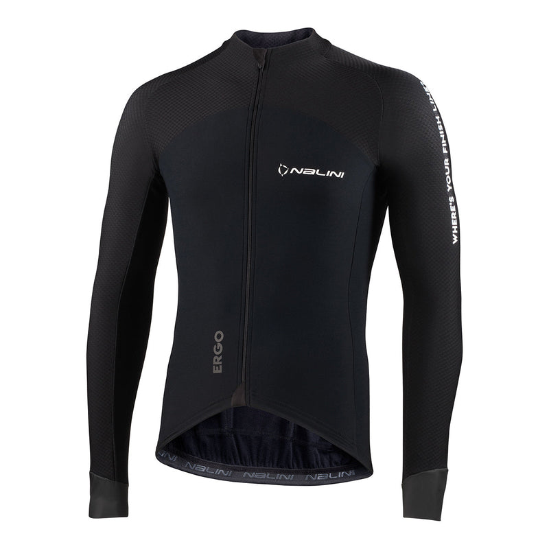 Load image into Gallery viewer, 2024 Nalini ERGO XWARM Men&#39;s LS Cycling Jersey (Black) S-3XL
