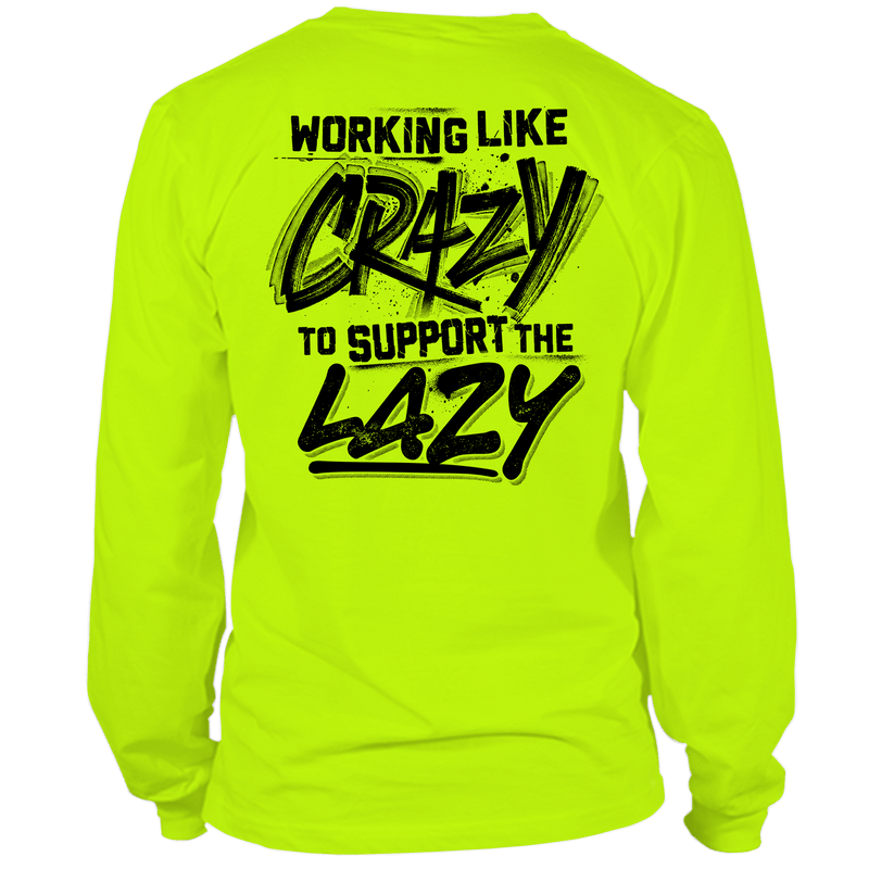 Load image into Gallery viewer, Crazy - Long Sleeve Hi-Vis T-Shirt
