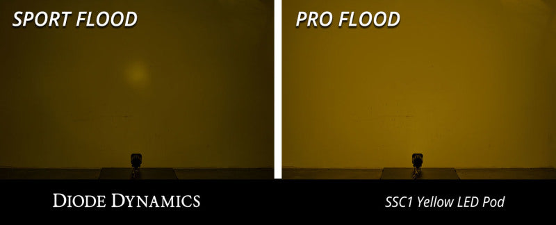 Load image into Gallery viewer, Diode Dynamics Stage Series C1 LED Pod Pro - Yellow Flood Flush ABL (Pair)
