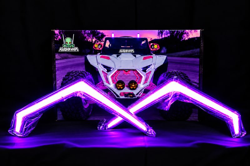 Load image into Gallery viewer, Polaris RZR Pro Series RGBW LED Chasing Fang Lights | App Control &amp; Turn Signal Sync
