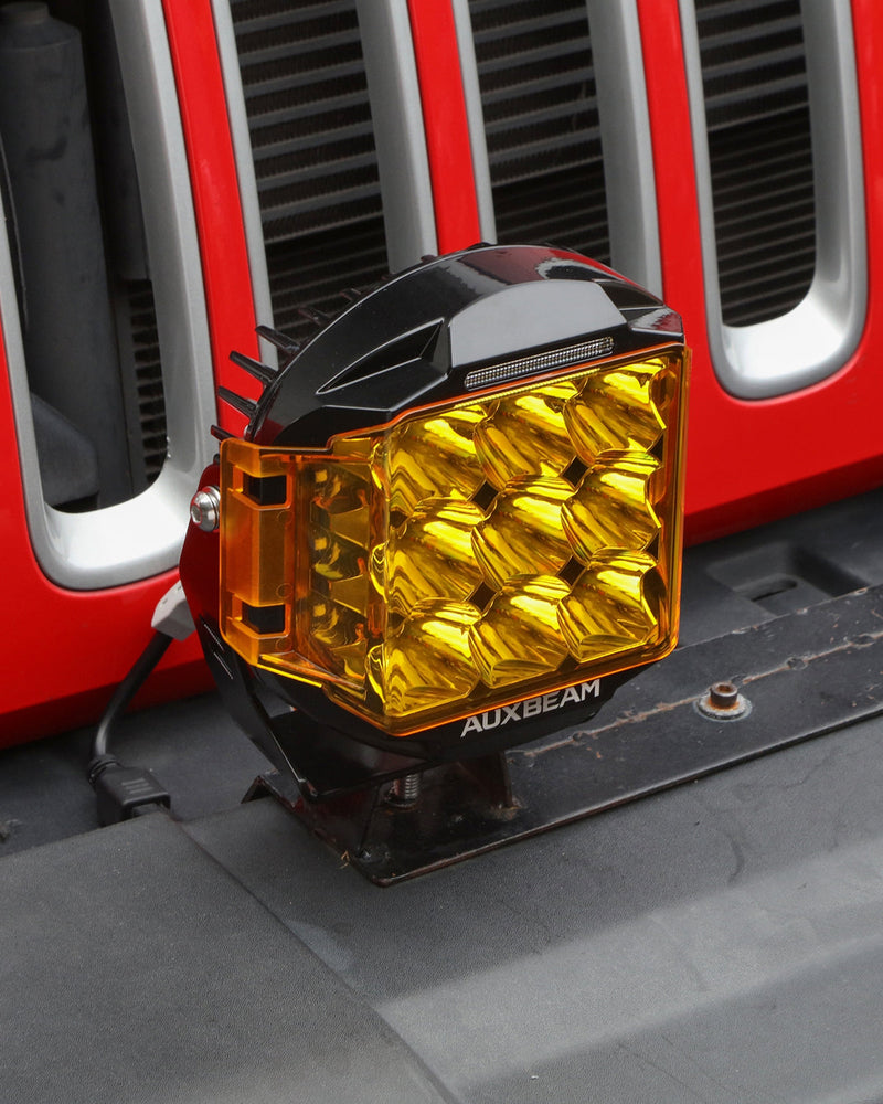 Load image into Gallery viewer, V-MAX Series | 7 Inch 228W 26100LM Combo Beam Side Shooter LED Round Driving Lights with Amber DRL&amp;Backlight
