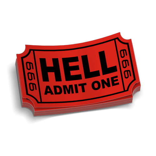 Admit One Hard Hat Decal