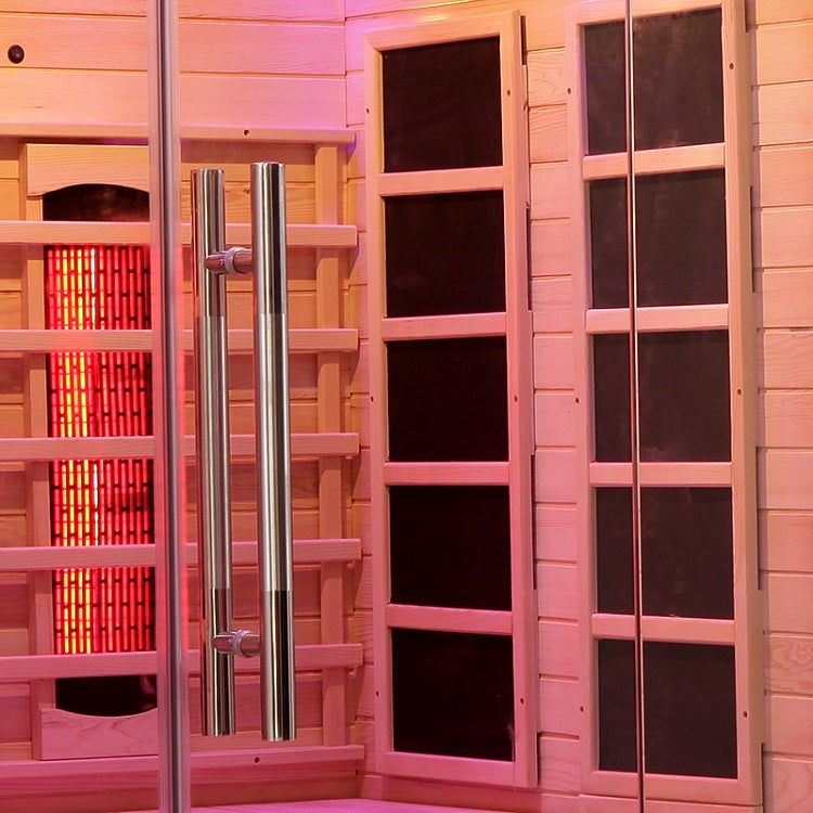 Load image into Gallery viewer, Blisspod | Venetian | Full Spectrum Indoor Premium Canadian Hemlock Low EMF Sauna | 10 Heaters | Chromotherapy &amp; Reflexology | 2 Person
