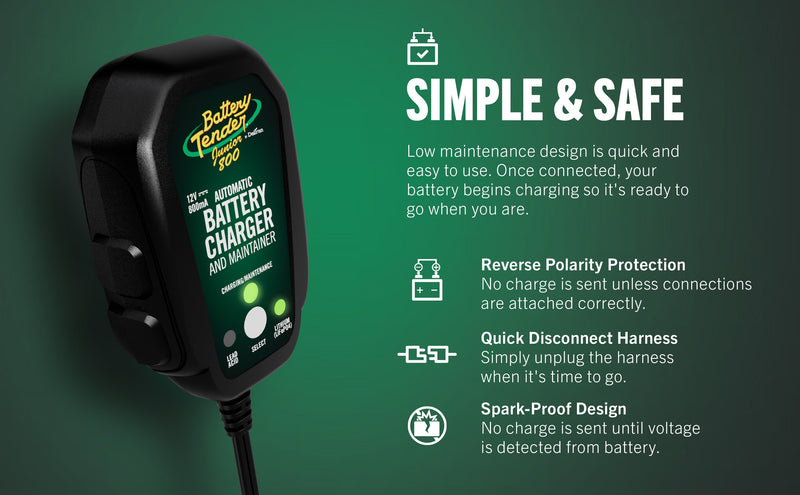 Load image into Gallery viewer, Battery Tender® Junior Multi-Chemistry 12V 1 Amp Battery Charger and Maintainer
