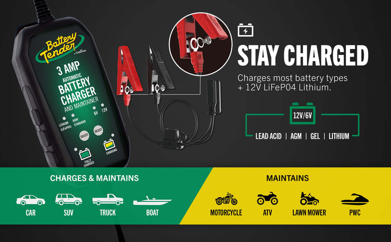 Load image into Gallery viewer, Power Tender® 3 Amp 12V/6V Battery Charger and Maintainer
