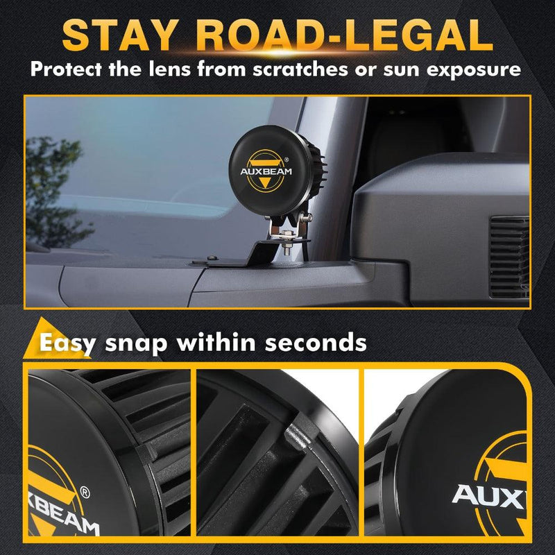 Load image into Gallery viewer, 4 Inch Round LED Pod Lights Black Cover Light Shield Cover
