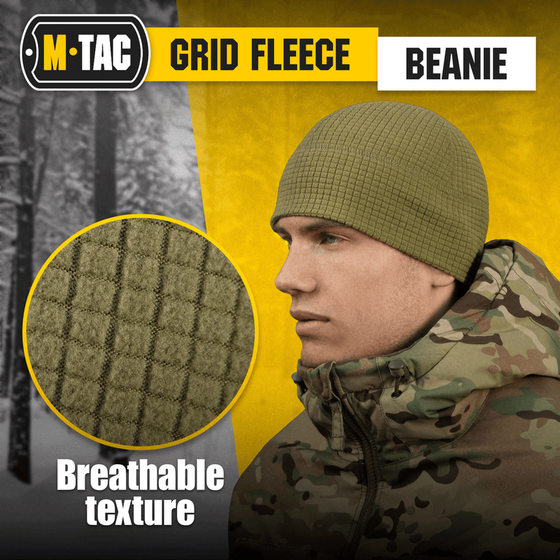 Load image into Gallery viewer, M-Tac Grid Fleece Beanie  Breathable Hat Lightweight Scull Cap
