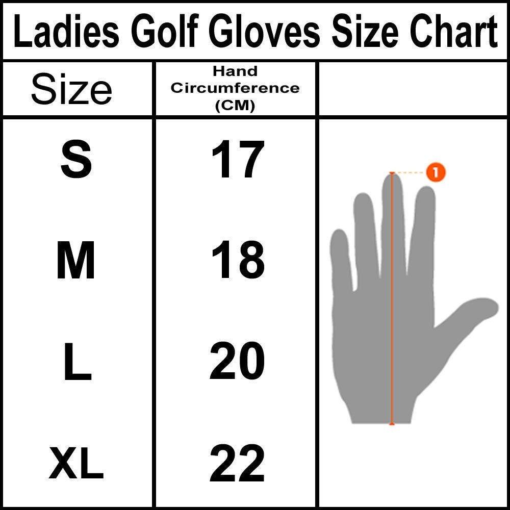 MRX Women's Golf Gloves Left & Right Hand Cabretta Leather Golfer Glove