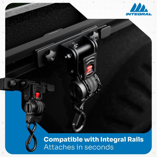 Integral Rails + Tie-down Cleats - Ford F150 & Raptor 2015+ (5.5' Bed Only)