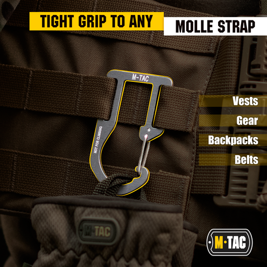 M-Tac Aluminum Carabiner for Backpack Molle (Set of 3)