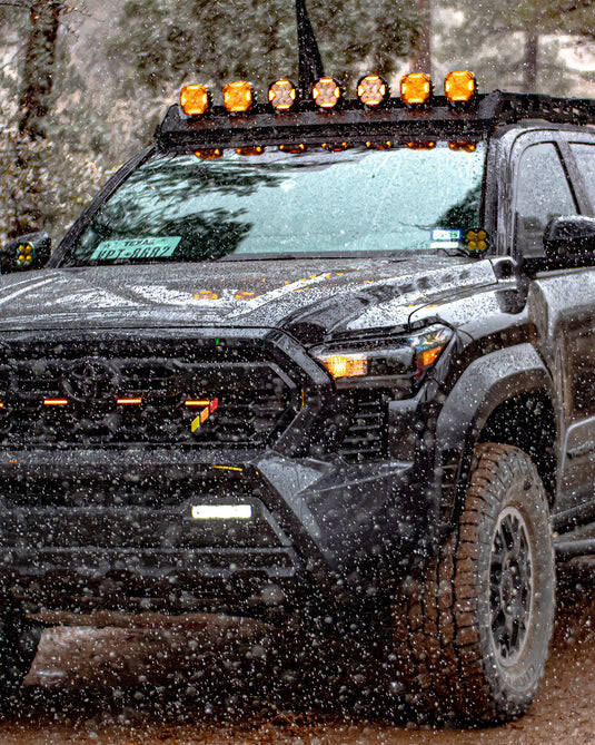 CUBE-Z Series 4 Inch Combo LED Pod Lights Off Road Lights with White DRL & Amber Turn Signal Lights