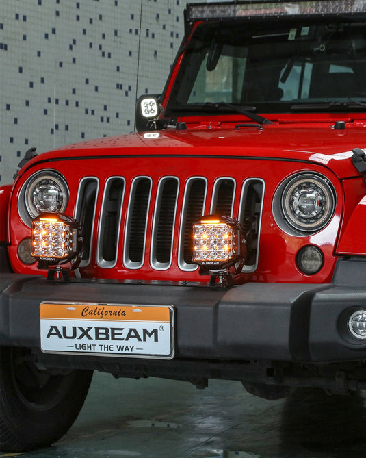 V-MAX Series | 7 Inch 228W 26100LM Combo Beam Side Shooter LED Round Driving Lights with Amber DRL&Backlight