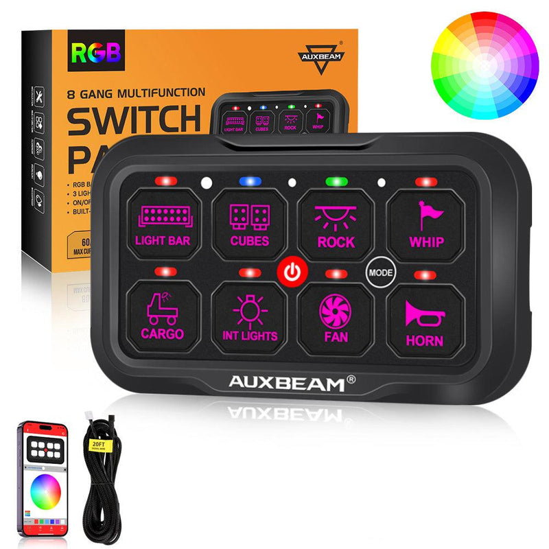 Load image into Gallery viewer, AUXBEAM AR-800 RGB Switch Panel, Off Road Lights Controller
