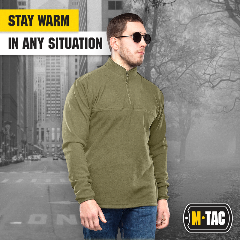 Load image into Gallery viewer, M-Tac Delta Fleece Jacket - Tactical Underwear Top Sweater 1/4 Zip
