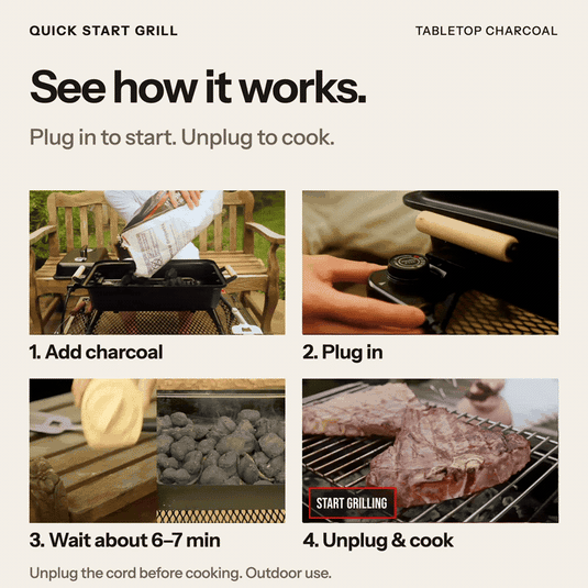 Quick Start Grill - Ready to Grill in About 6 Minutes