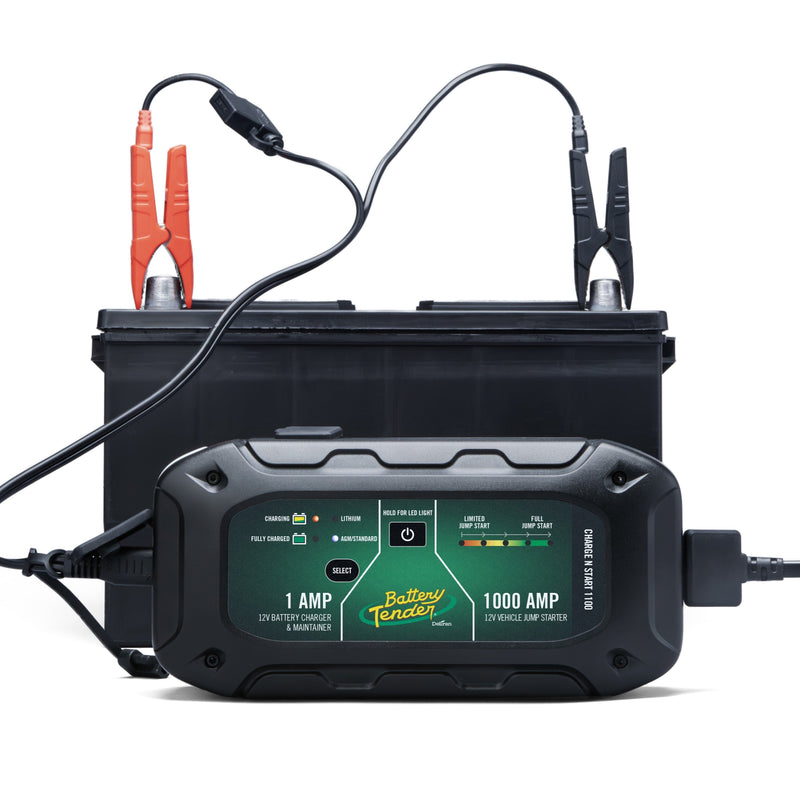 Load image into Gallery viewer, Charge N Start 1100 — 1 Amp Battery Charger &amp; 1000 Amp Jump Starter
