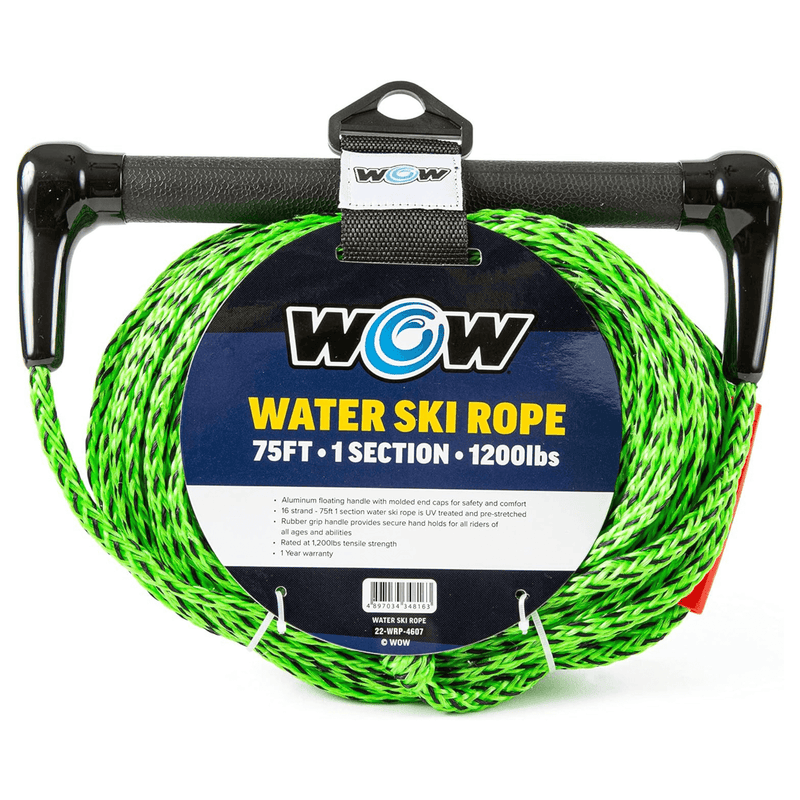 Load image into Gallery viewer, WOW Watersports 75ft 1-Section Tow Rope with Rubber Handle
