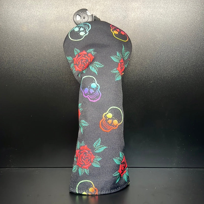 Load image into Gallery viewer, Skulls &amp; Roses Canvas Headcover
